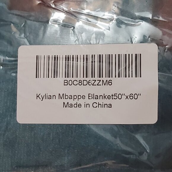 Kylian Mbappé Soccer Stars Plush Throw Blanket - 50" x 60" Soft and Cozy - Picture 4 of 4